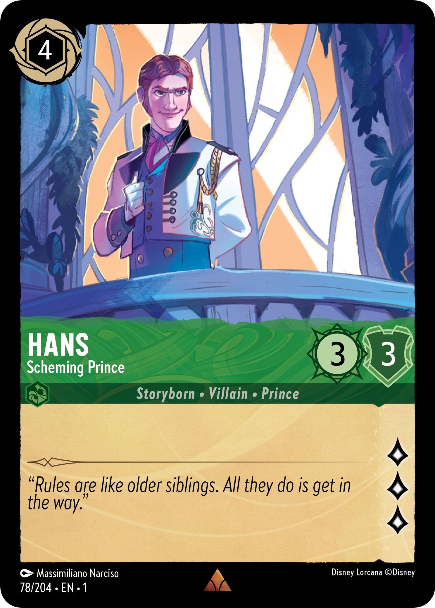 Hans - Scheming Prince (78/204) [The First Chapter] | Infinity Cards & Collectibles