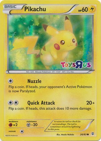 Pikachu (26/83) (Toys R Us Promo) [Miscellaneous Cards] | Infinity Cards & Collectibles