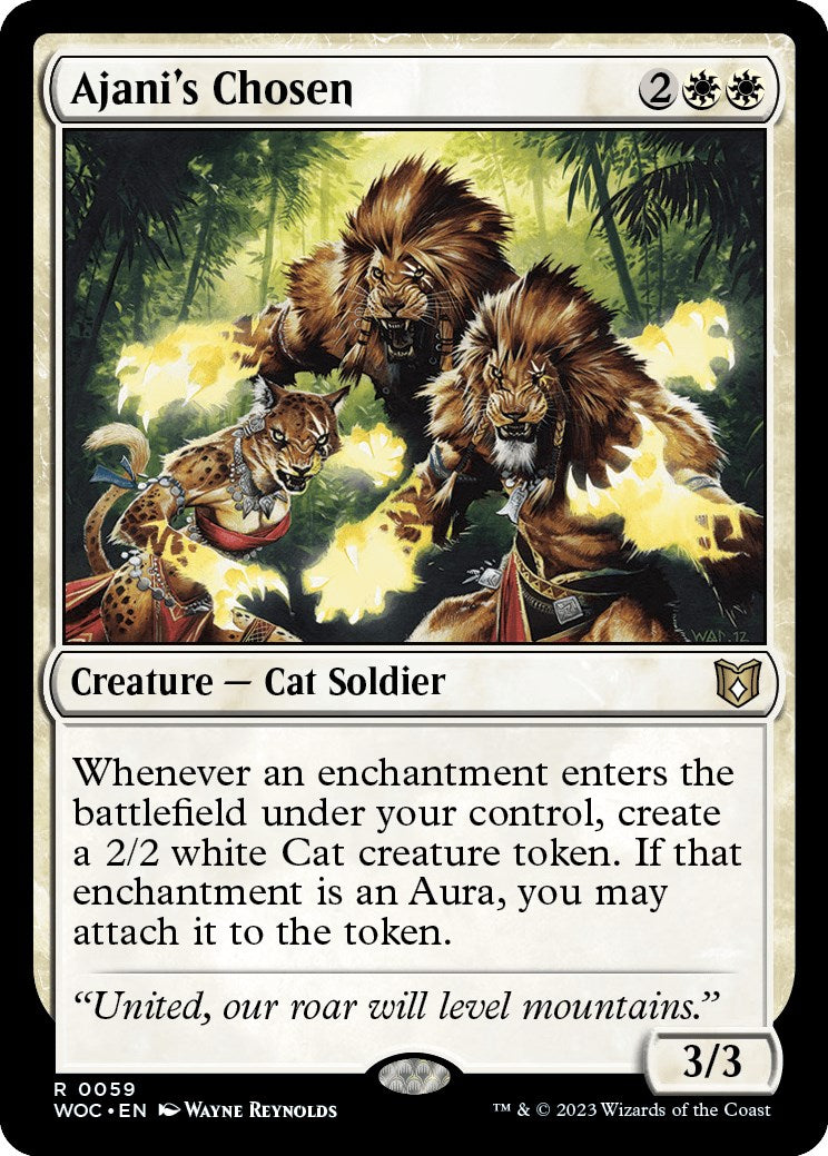Ajani's Chosen [Wilds of Eldraine Commander] | Infinity Cards & Collectibles