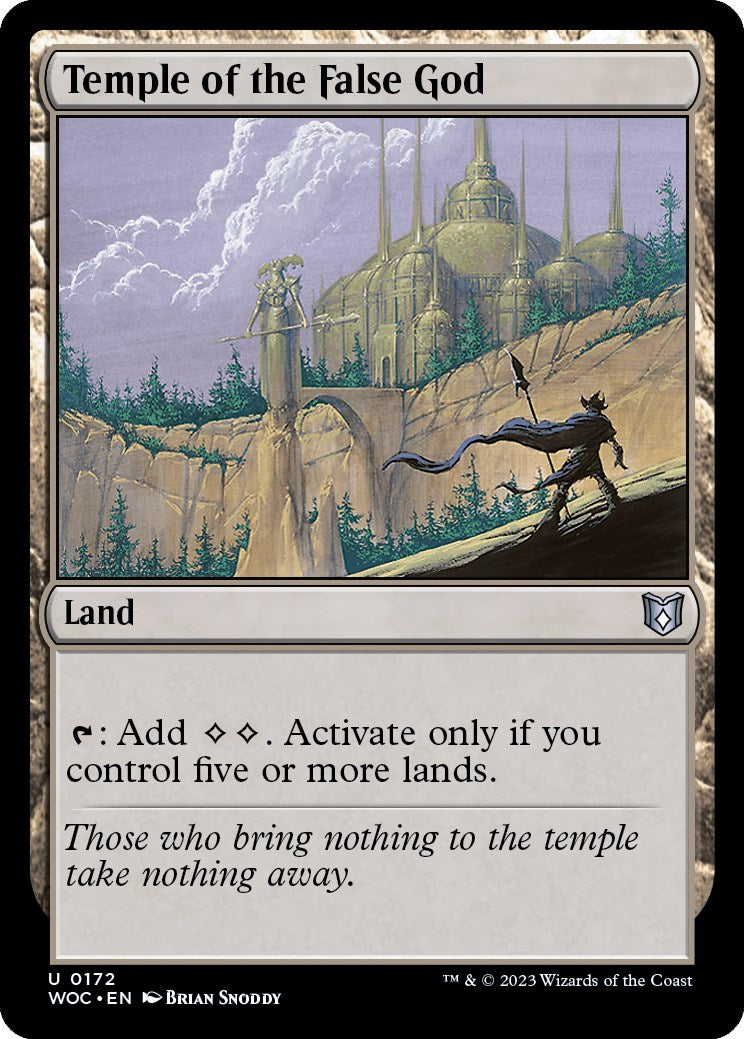 Temple of the False God [Wilds of Eldraine Commander] | Infinity Cards & Collectibles
