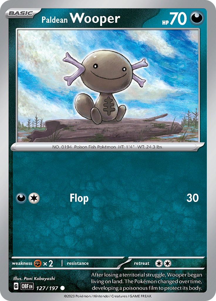Paldean Wooper (127/197) [Scarlet & Violet: Obsidian Flames] | Infinity Cards & Collectibles