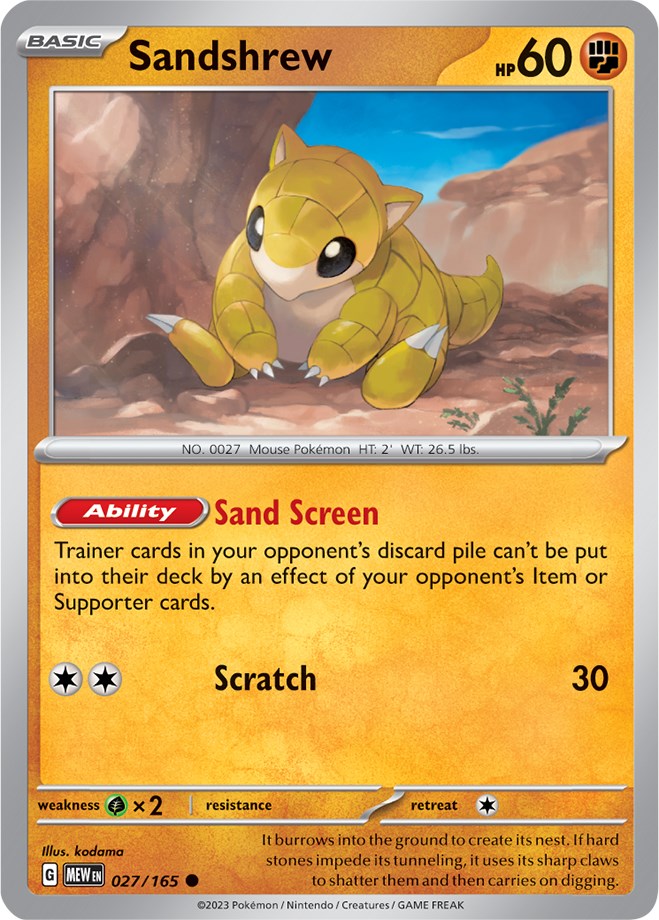 Sandshrew (027/165) [Scarlet & Violet 151] | Infinity Cards & Collectibles