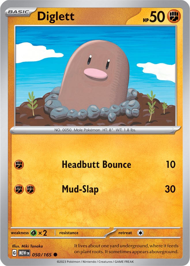 Diglett (050/165) [Scarlet & Violet 151] | Infinity Cards & Collectibles