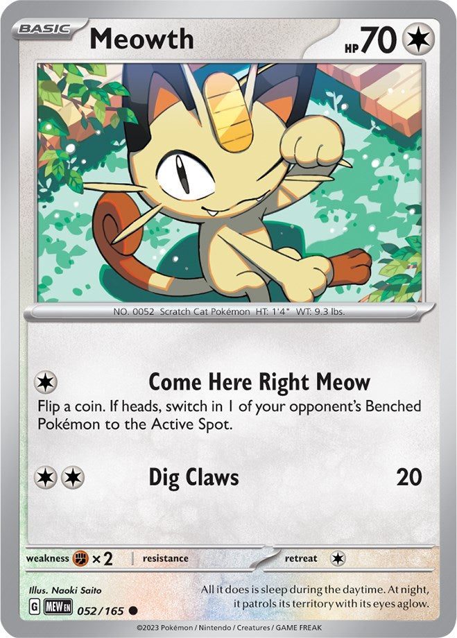 Meowth (052/165) [Scarlet & Violet 151] | Infinity Cards & Collectibles