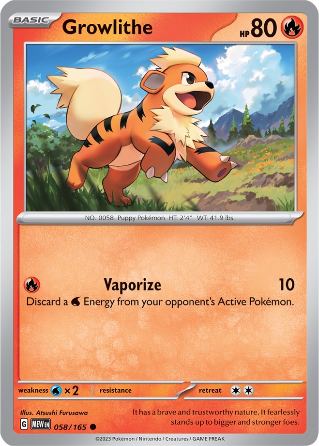 Growlithe (058/165) [Scarlet & Violet 151] | Infinity Cards & Collectibles
