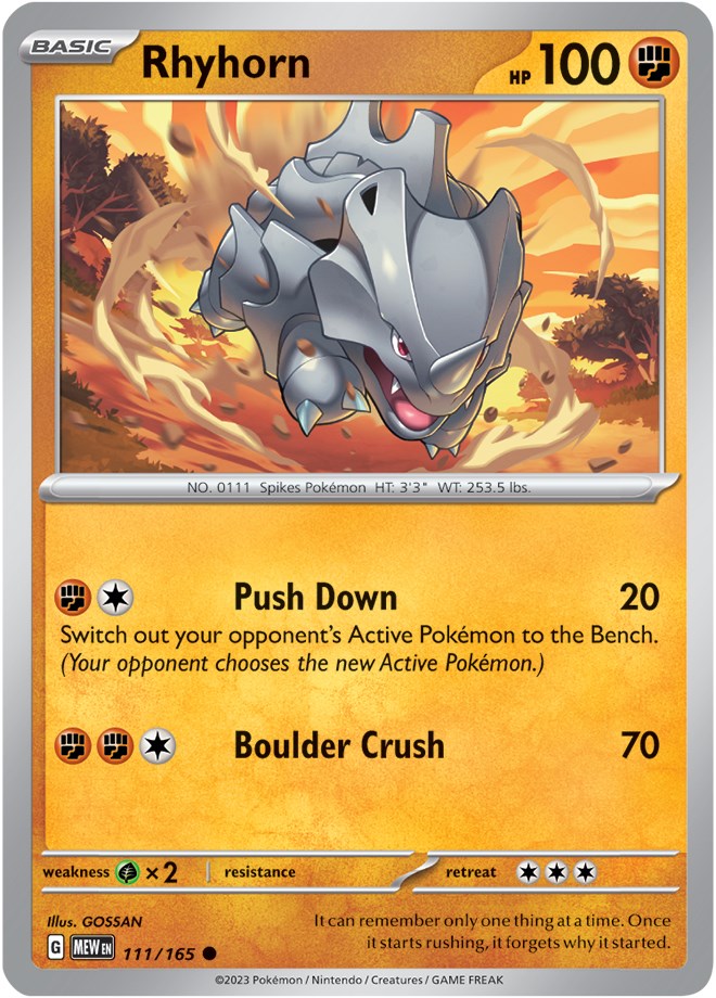 Rhyhorn (111/165) [Scarlet & Violet 151] | Infinity Cards & Collectibles