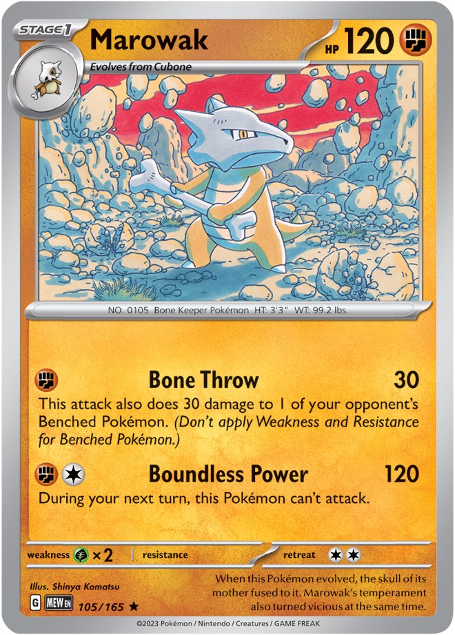 Marowak (105/165) [Scarlet & Violet 151] | Infinity Cards & Collectibles