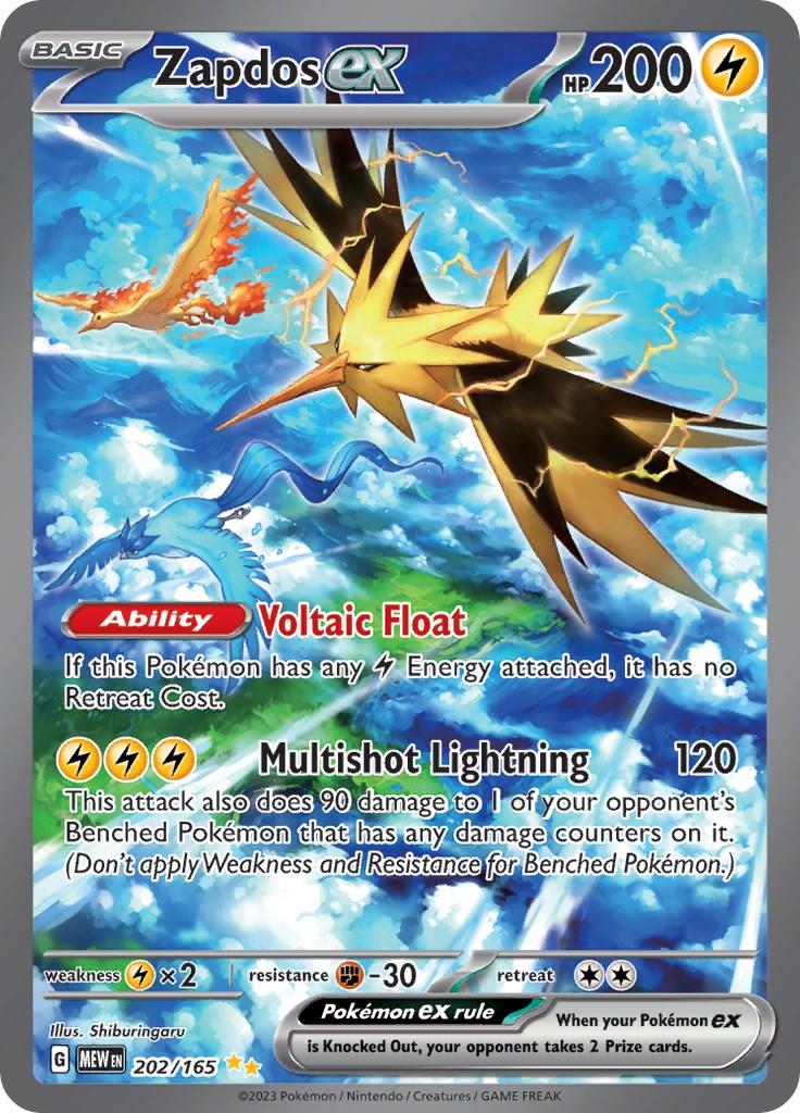Zapdos ex (202/165) [Scarlet & Violet 151] | Infinity Cards & Collectibles