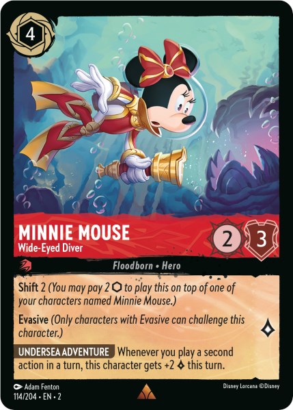 Minnie Mouse - Wide-Eyed Diver (114/204) [Rise of the Floodborn] | Infinity Cards & Collectibles