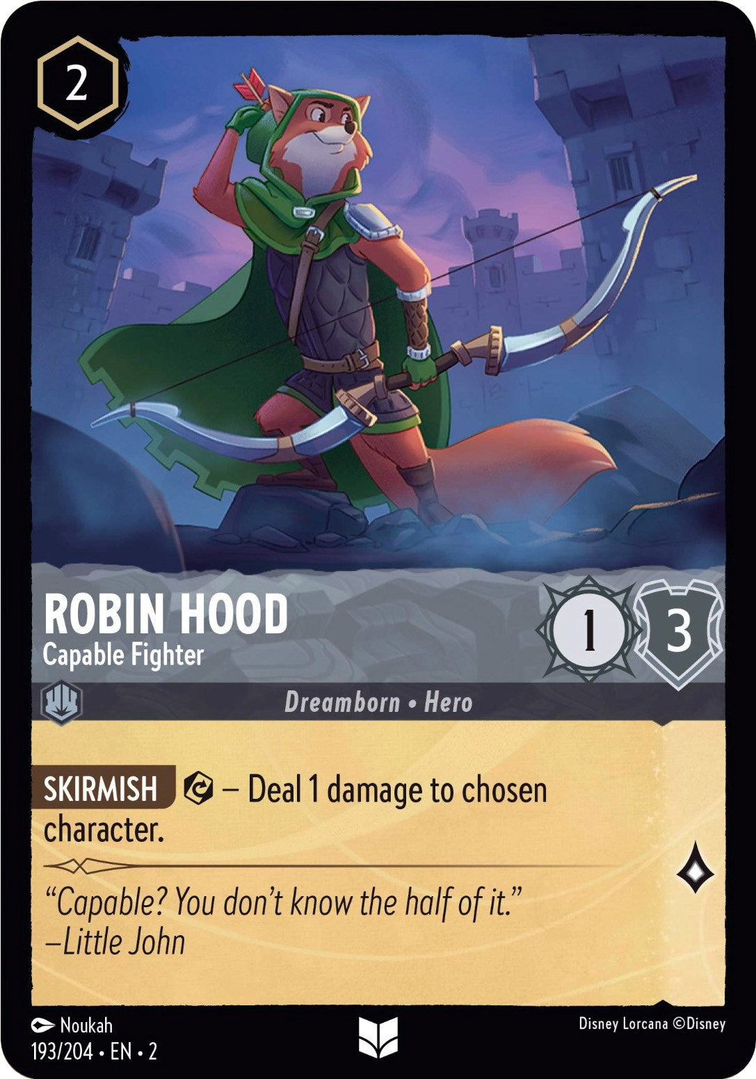 Robin Hood - Capable Fighter (193/204) [Rise of the Floodborn] | Infinity Cards & Collectibles