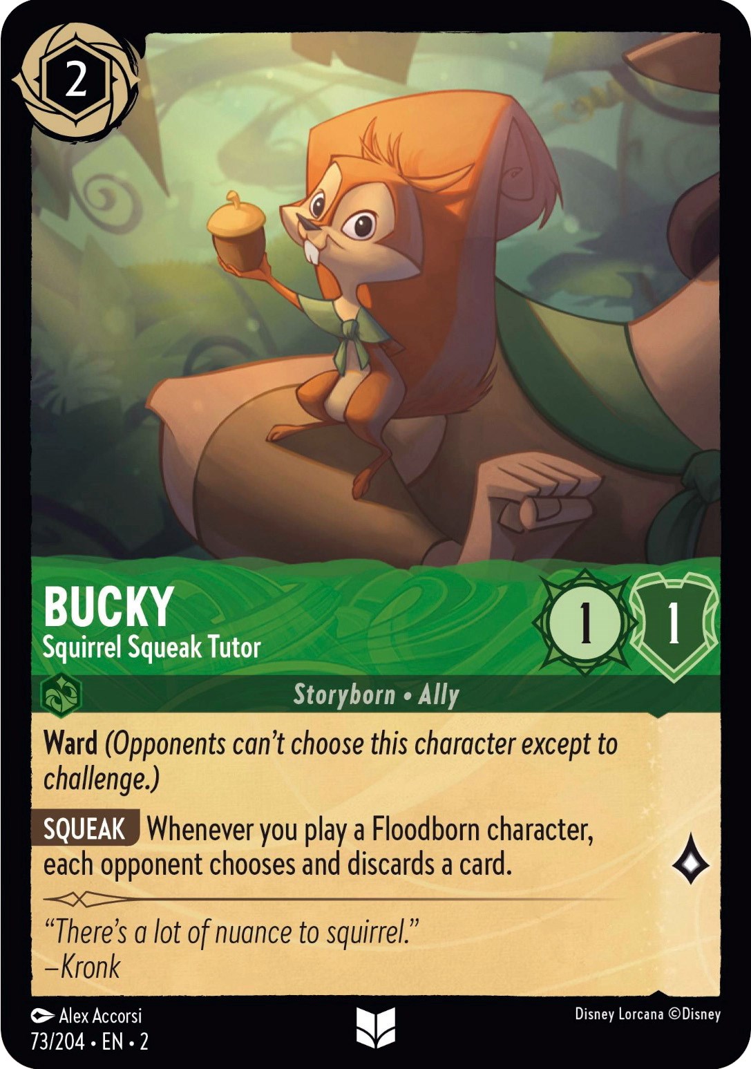 Bucky - Squirrel Squeak Tutor (73/204) [Rise of the Floodborn] | Infinity Cards & Collectibles