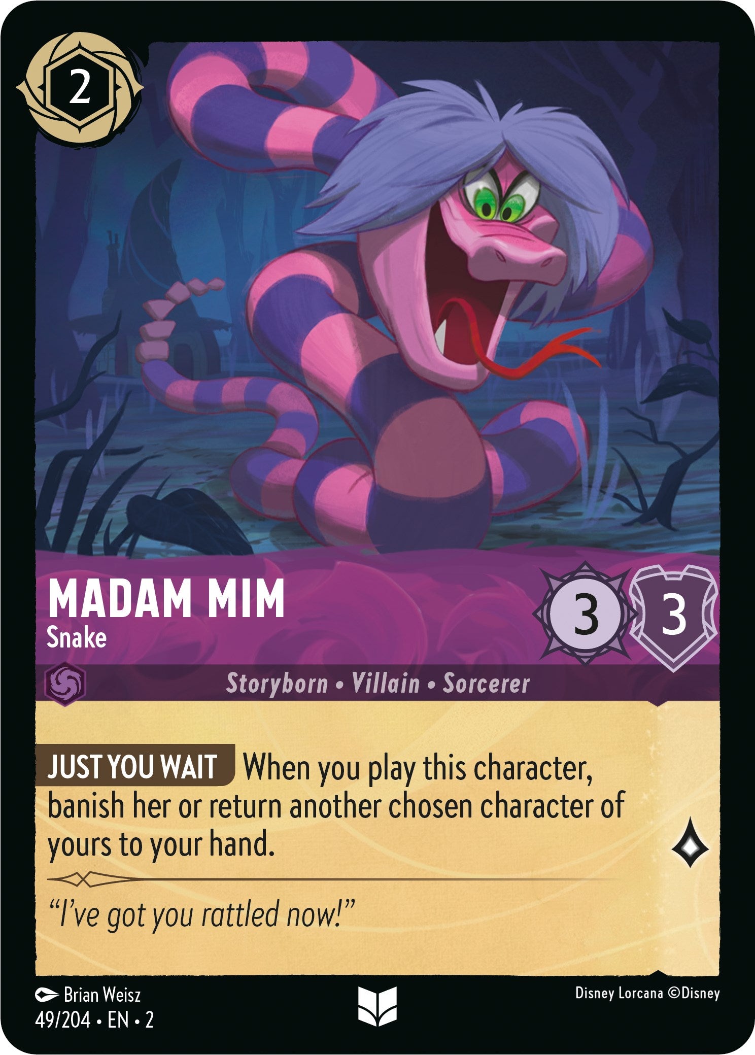 Madam Mim - Snake (49/204) [Rise of the Floodborn] | Infinity Cards & Collectibles