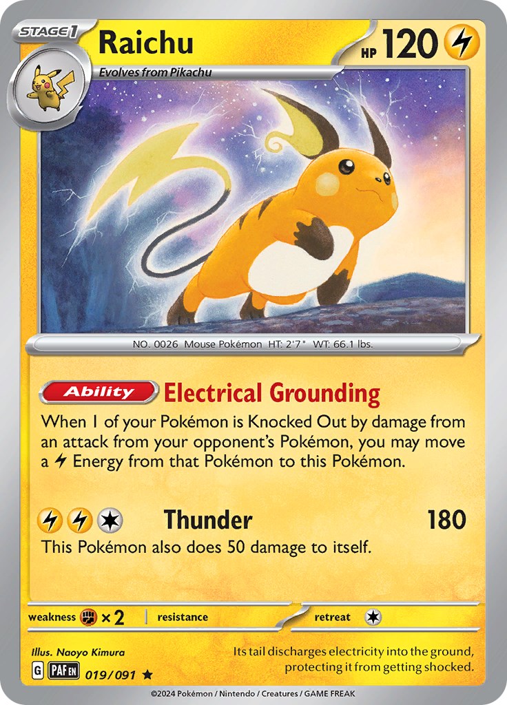 Raichu (019/091) [Scarlet & Violet: Paldean Fates] | Infinity Cards & Collectibles