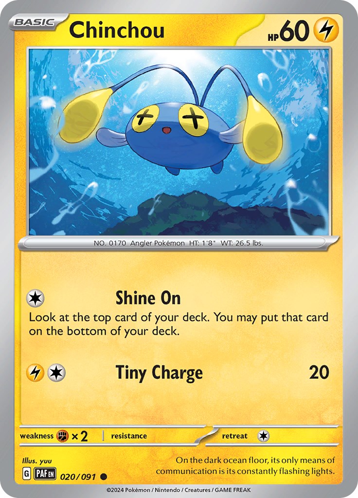 Chinchou (020/091) [Scarlet & Violet: Paldean Fates] | Infinity Cards & Collectibles