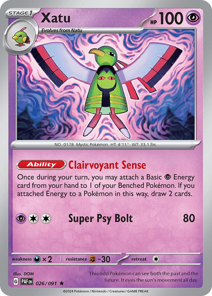 Xatu (026/091) [Scarlet & Violet: Paldean Fates] | Infinity Cards & Collectibles
