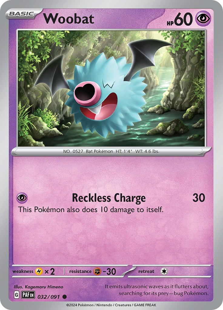 Woobat (032/091) [Scarlet & Violet: Paldean Fates] | Infinity Cards & Collectibles