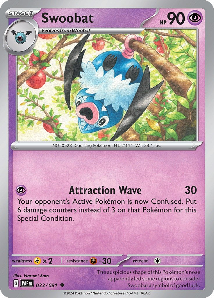 Swoobat (033/091) [Scarlet & Violet: Paldean Fates] | Infinity Cards & Collectibles