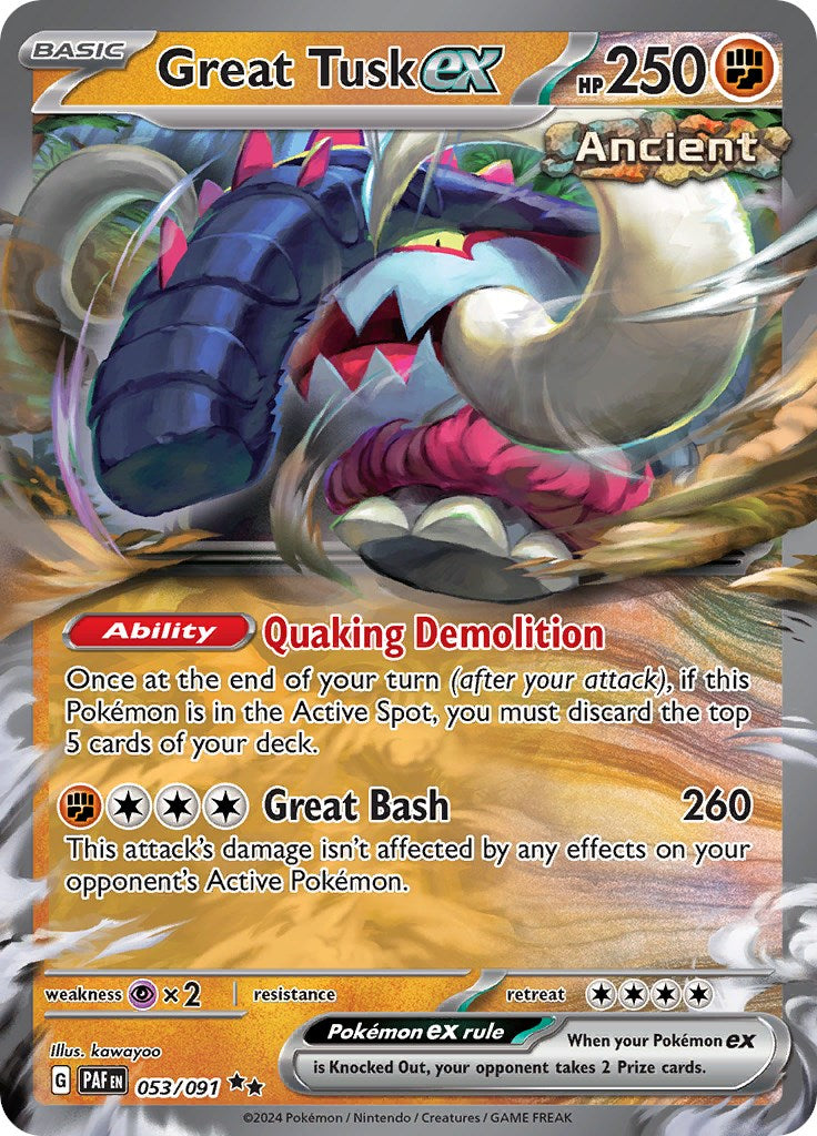 Great Tusk ex (053/091) [Scarlet & Violet: Paldean Fates] | Infinity Cards & Collectibles