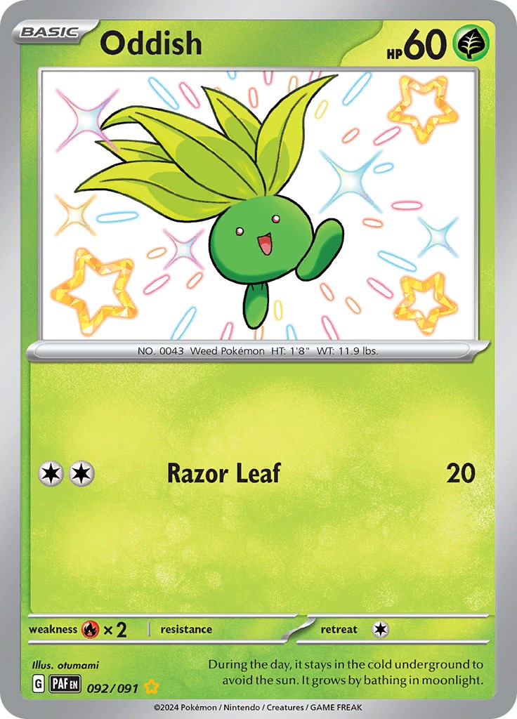 Oddish (092/091) [Scarlet & Violet: Paldean Fates] | Infinity Cards & Collectibles