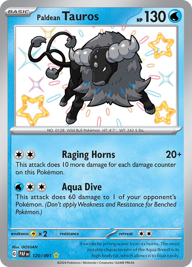 Paldean Tauros (120/091) [Scarlet & Violet: Paldean Fates] | Infinity Cards & Collectibles