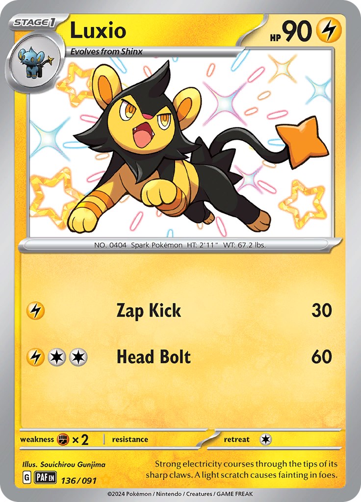 Luxio (136/091) [Scarlet & Violet: Paldean Fates] | Infinity Cards & Collectibles
