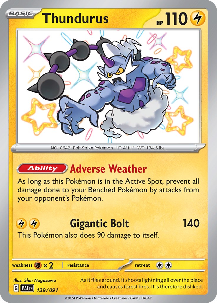 Thundurus (139/091) [Scarlet & Violet: Paldean Fates] | Infinity Cards & Collectibles