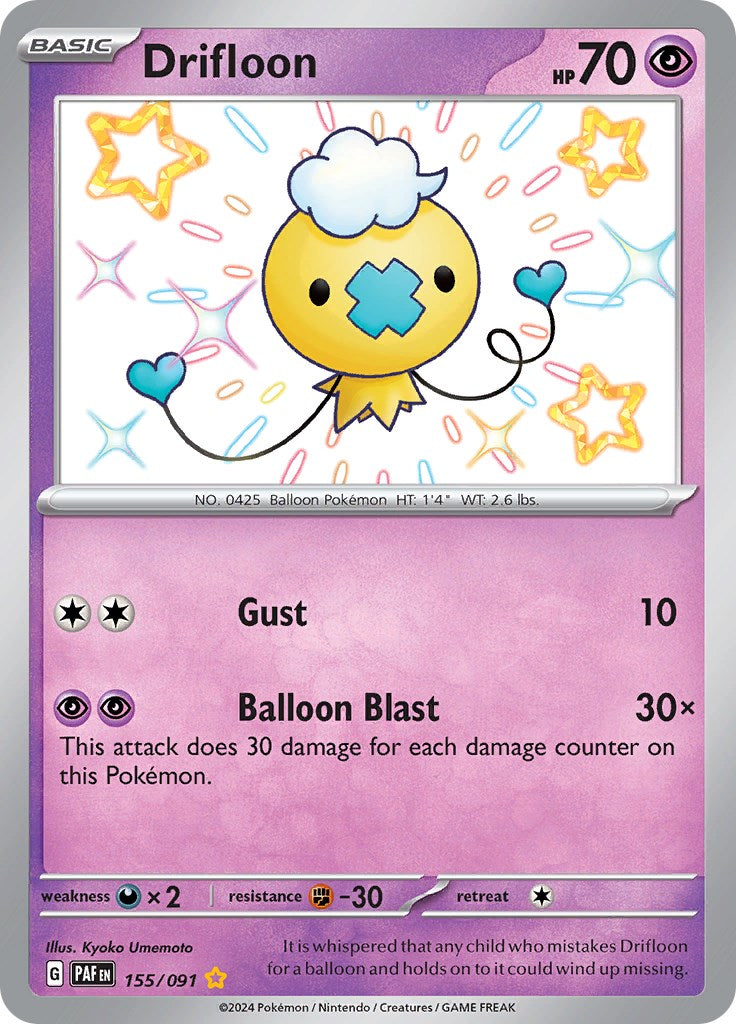 Drifloon (155/091) [Scarlet & Violet: Paldean Fates] | Infinity Cards & Collectibles