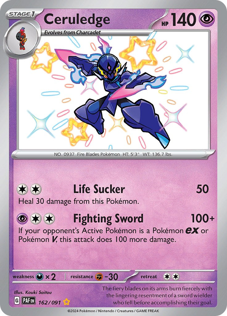 Ceruledge (162/091) [Scarlet & Violet: Paldean Fates] | Infinity Cards & Collectibles