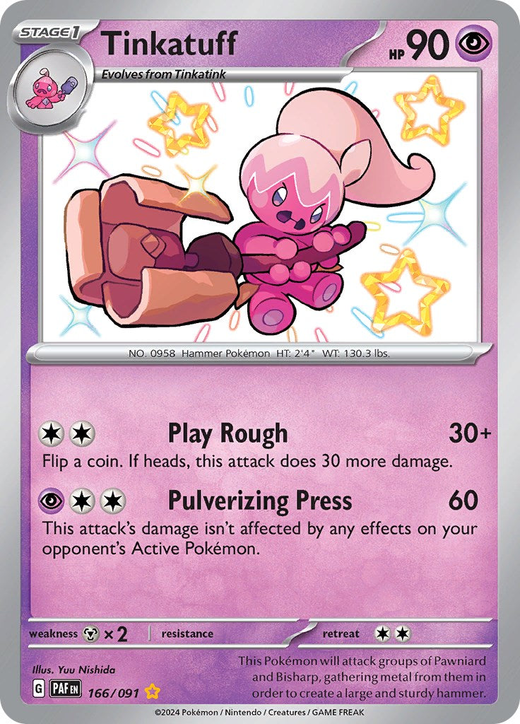 Tinkatuff (166/091) [Scarlet & Violet: Paldean Fates] | Infinity Cards & Collectibles