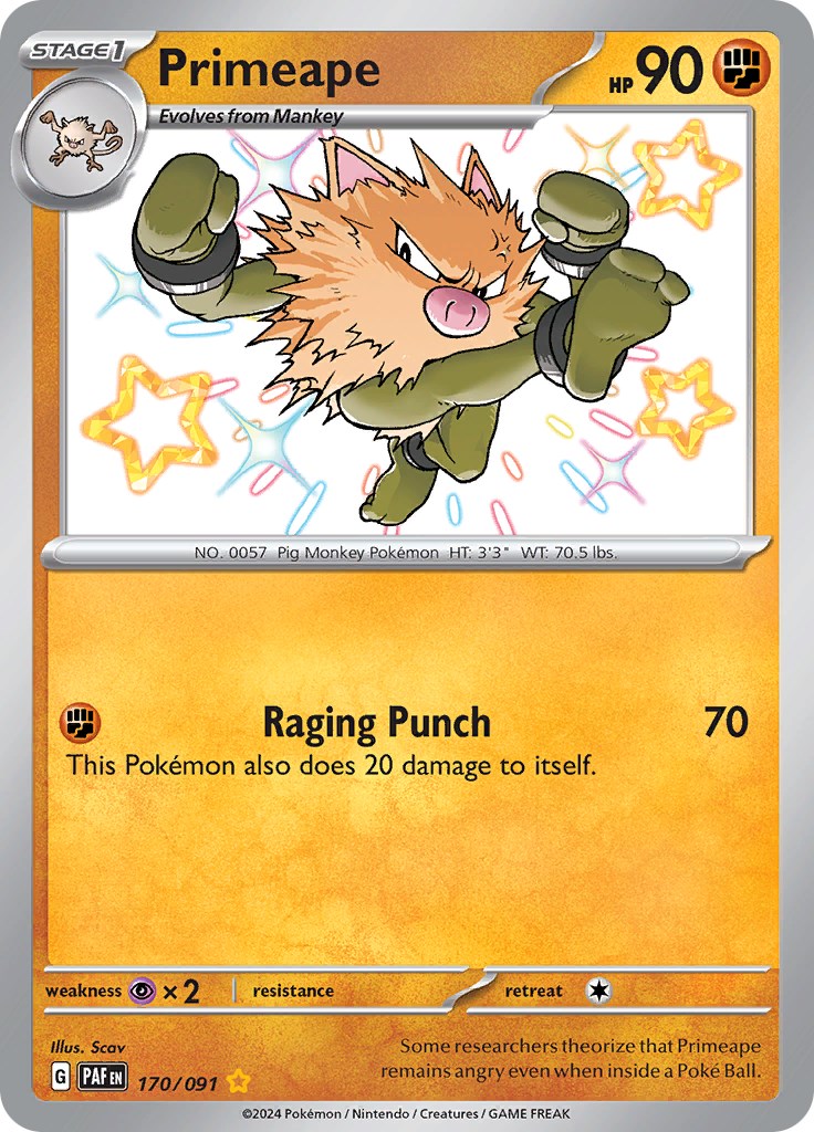 Primeape (170/091) [Scarlet & Violet: Paldean Fates] | Infinity Cards & Collectibles