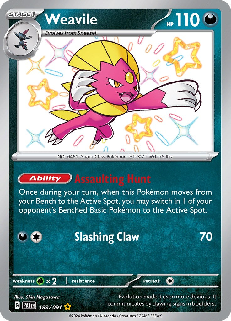 Weavile (183/091) [Scarlet & Violet: Paldean Fates] | Infinity Cards & Collectibles