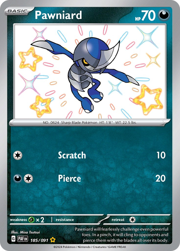 Pawniard (185/091) [Scarlet & Violet: Paldean Fates] | Infinity Cards & Collectibles