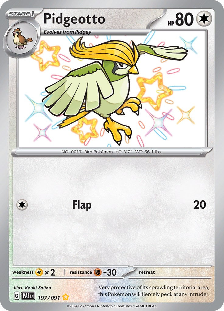 Pidgeotto (197/091) [Scarlet & Violet: Paldean Fates] | Infinity Cards & Collectibles