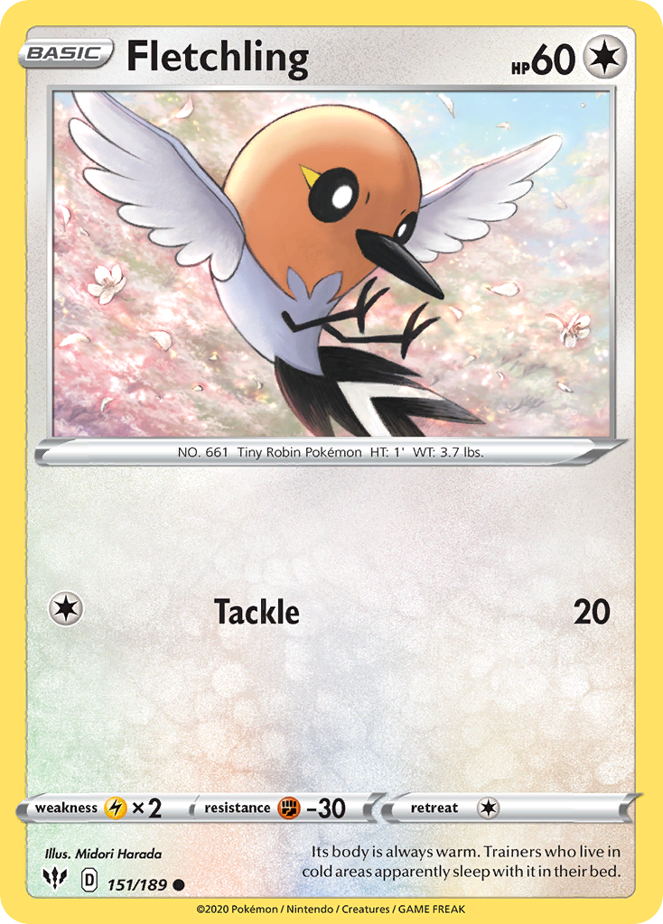 Fletchling (151/189) [Sword & Shield: Darkness Ablaze] | Infinity Cards & Collectibles