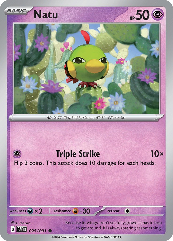 Natu (025/091) [Scarlet & Violet: Paldean Fates] | Infinity Cards & Collectibles