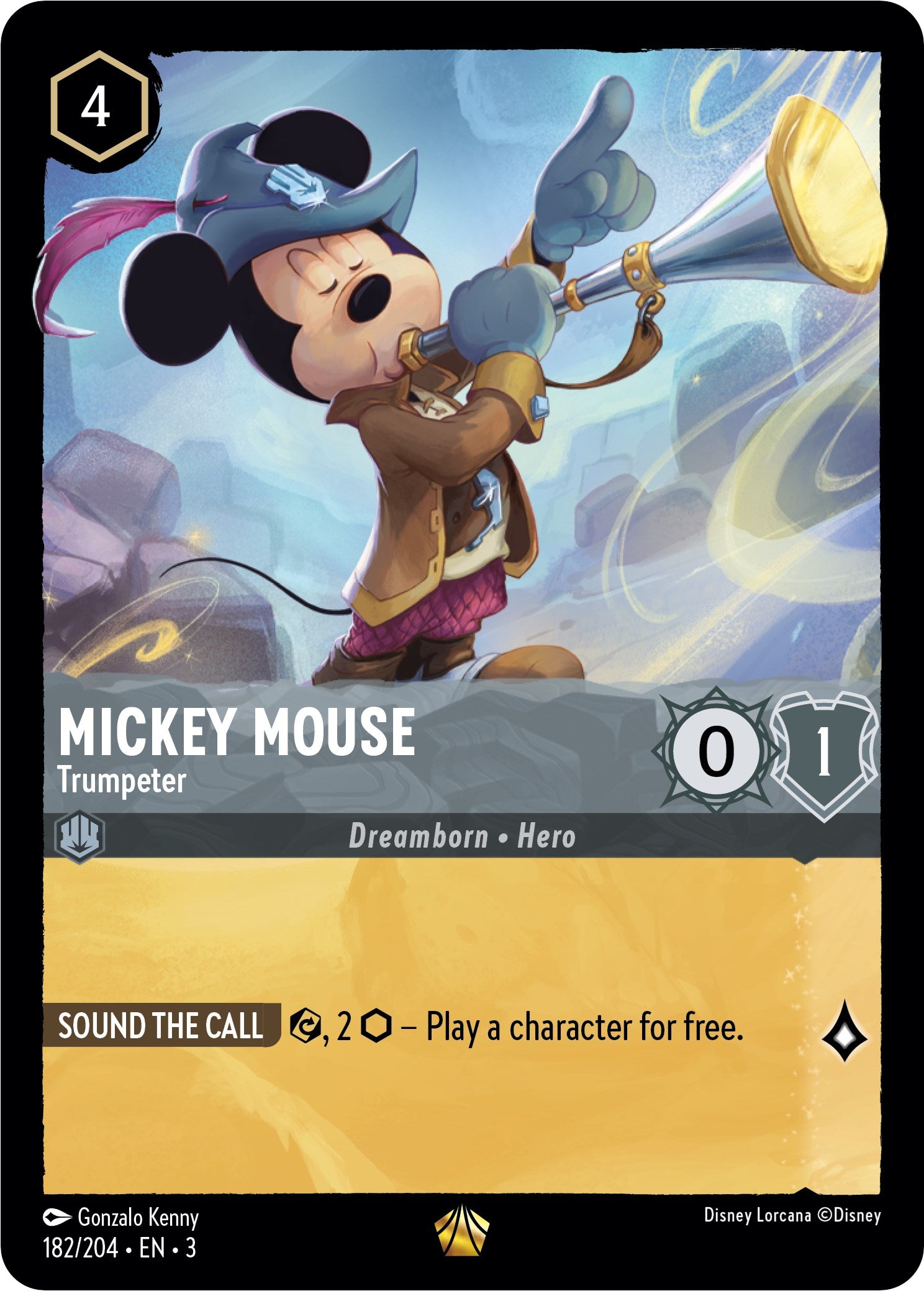 Mickey Mouse -Trumpeter (182/204) [Into the Inklands] | Infinity Cards & Collectibles