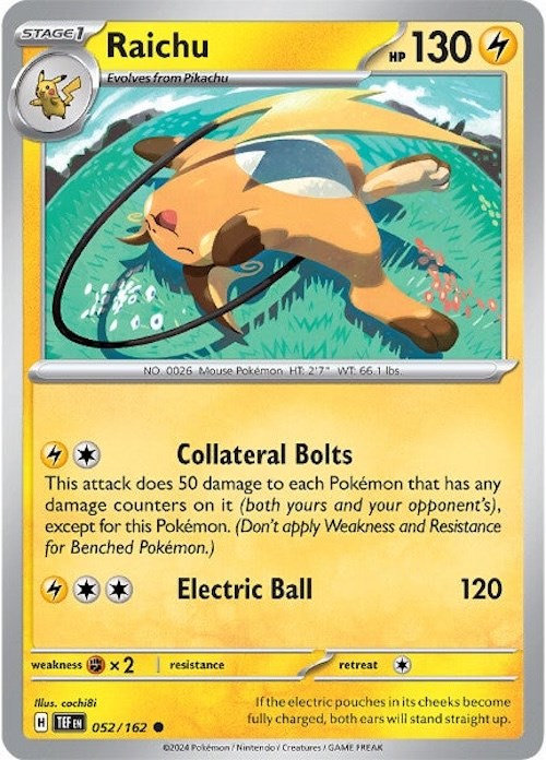 Raichu (052/162) [Scarlet & Violet: Temporal Forces] | Infinity Cards & Collectibles