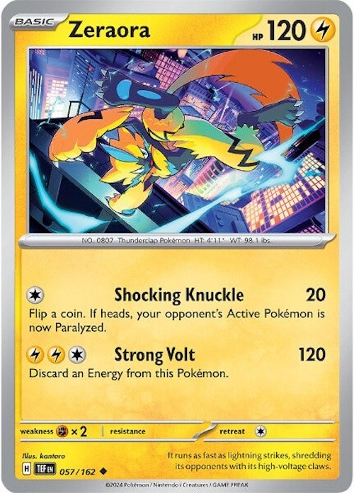 Zeraora (057/162) [Scarlet & Violet: Temporal Forces] | Infinity Cards & Collectibles