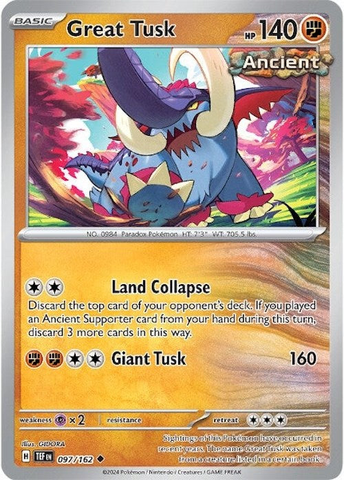 Great Tusk (097/162) [Scarlet & Violet: Temporal Forces] | Infinity Cards & Collectibles