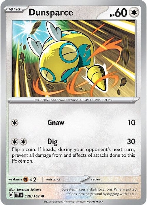 Dunsparce (128/162) [Scarlet & Violet: Temporal Forces] | Infinity Cards & Collectibles