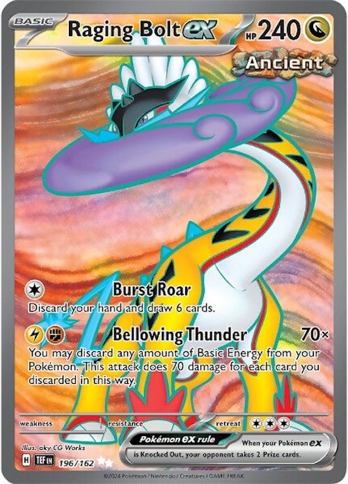 Raging Bolt ex (196/162) [Scarlet & Violet: Temporal Forces] | Infinity Cards & Collectibles