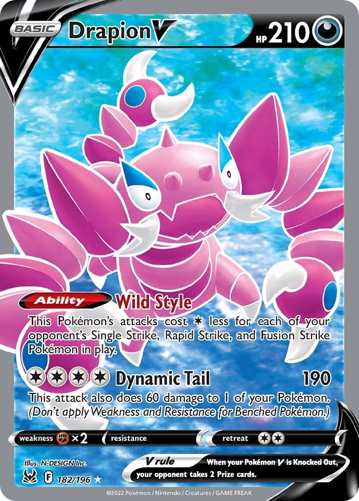 Drapion V (182/196) [Sword & Shield: Lost Origin] | Infinity Cards & Collectibles
