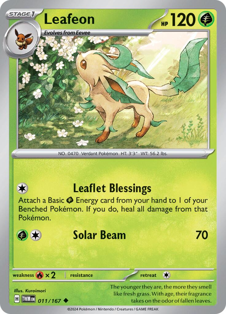 Leafeon (011/167) [Scarlet & Violet: Twilight Masquerade] | Infinity Cards & Collectibles