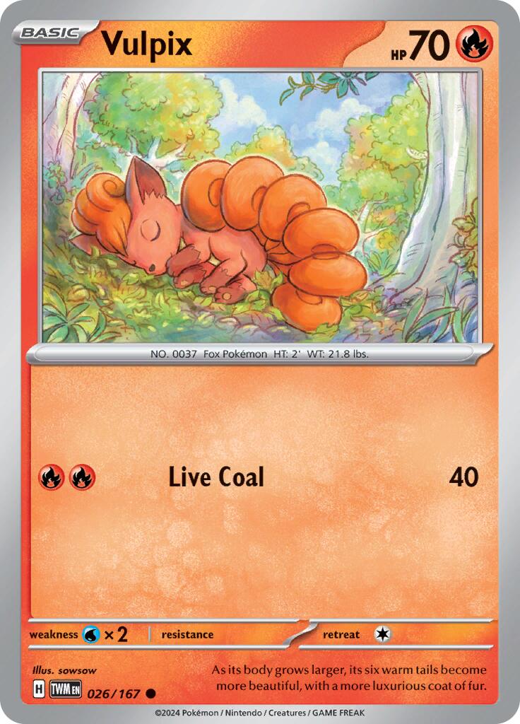 Vulpix (026/167) [Scarlet & Violet: Twilight Masquerade] | Infinity Cards & Collectibles