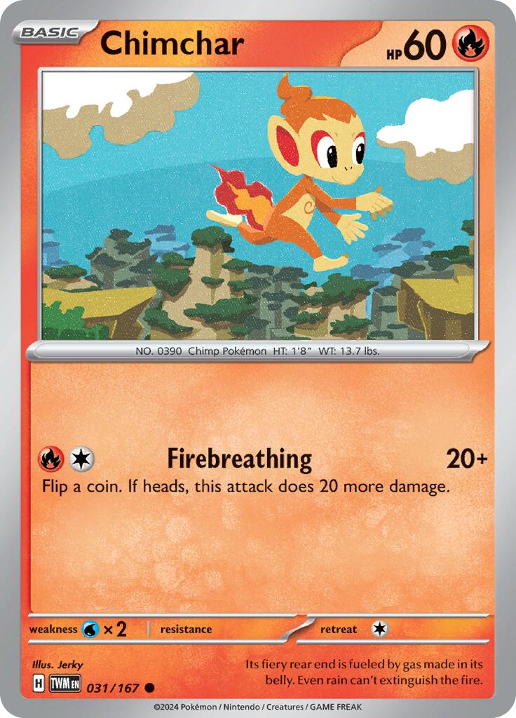 Chimchar (031/167) [Scarlet & Violet: Twilight Masquerade] | Infinity Cards & Collectibles