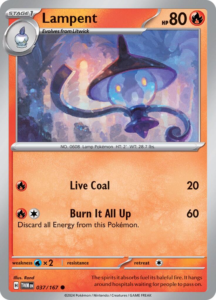Lampent (037/167) [Scarlet & Violet: Twilight Masquerade] | Infinity Cards & Collectibles