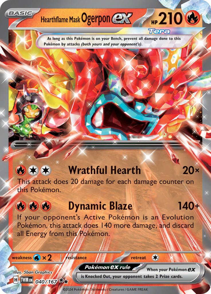 Hearthflame Mask Ogerpon ex (040/167) [Scarlet & Violet: Twilight Masquerade] | Infinity Cards & Collectibles