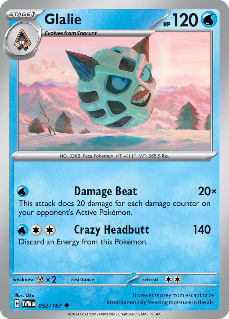 Glalie (052/167) [Scarlet & Violet: Twilight Masquerade] | Infinity Cards & Collectibles