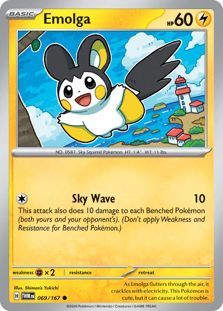 Emolga (069/167) [Scarlet & Violet: Twilight Masquerade] | Infinity Cards & Collectibles