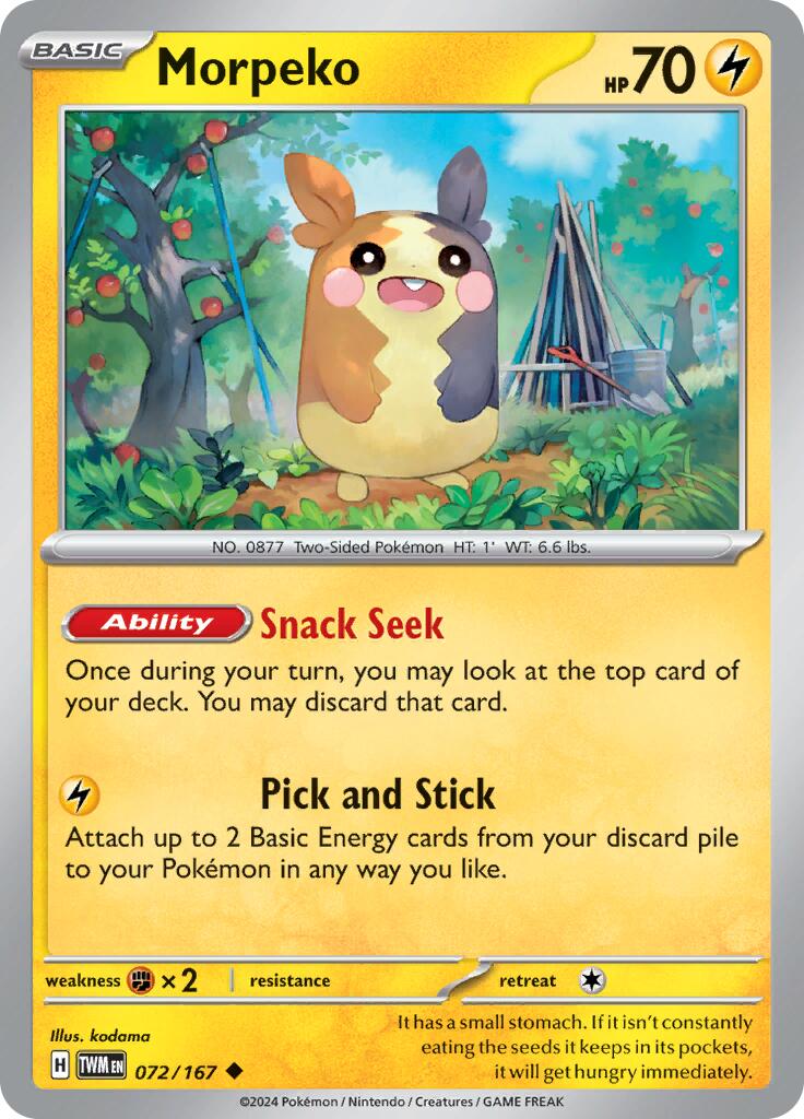 Morpeko (072/167) [Scarlet & Violet: Twilight Masquerade] | Infinity Cards & Collectibles